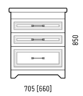 Тумба под раковину Corozo Каролина Z3 70см белый  SD-00000923